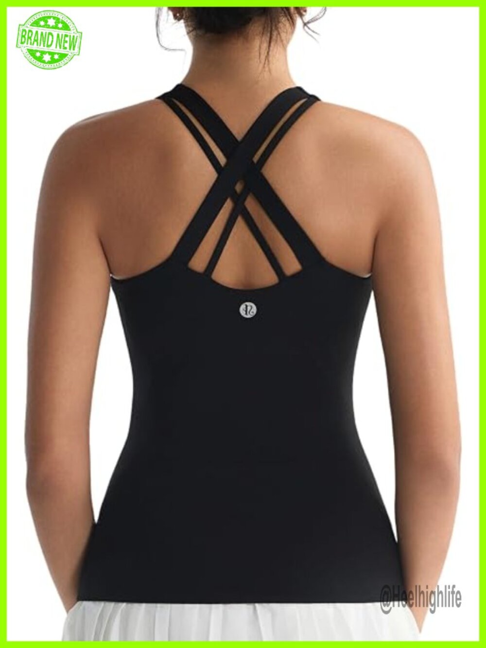 Tank Top with Built in Bra Crisscross Back Yoga Compression